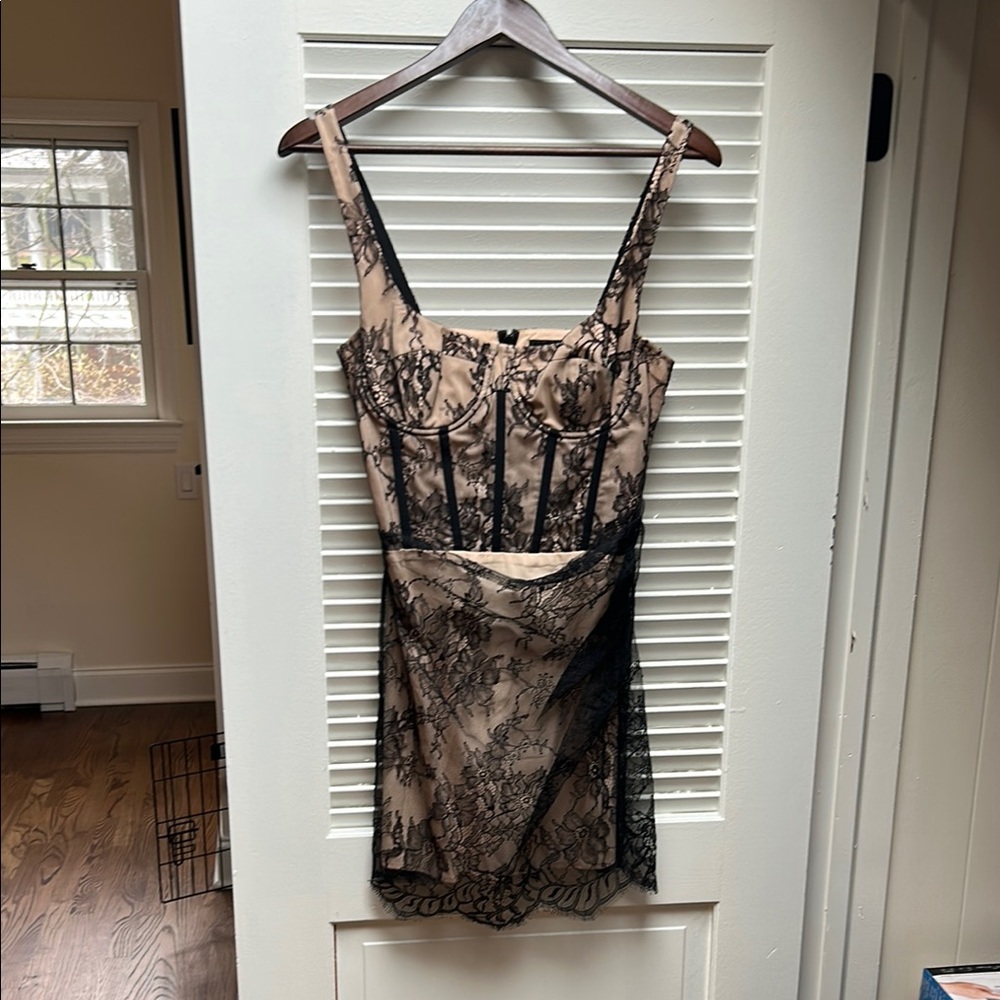 NBD Black Lace Dress, M